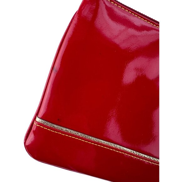 Dooney & Bourke Red Patent Leather Tassel Wristlet Clutch - Picture 6 of 14